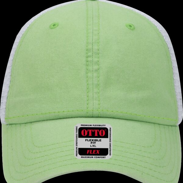 OTTO CAP "OTTO FLEX" 6 Panel Low Profile Mesh Back Trucker Hat Thumbnail