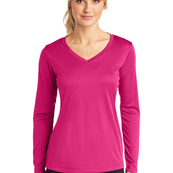 Women's Long Sleeve PosiCharge ® Competitor V Neck Tee Thumbnail